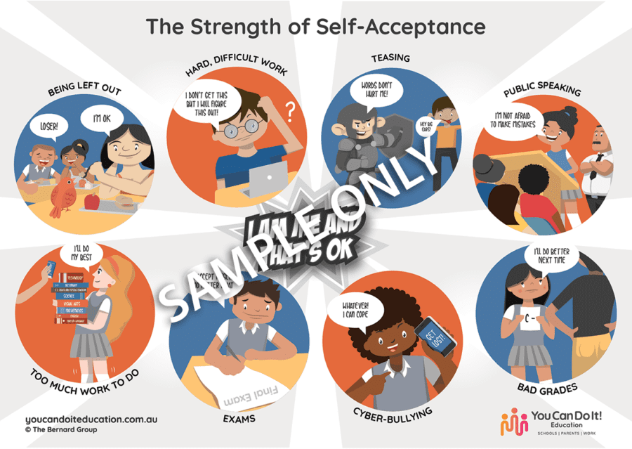 YCDI! Education poster The Strength of Self Acceptance
