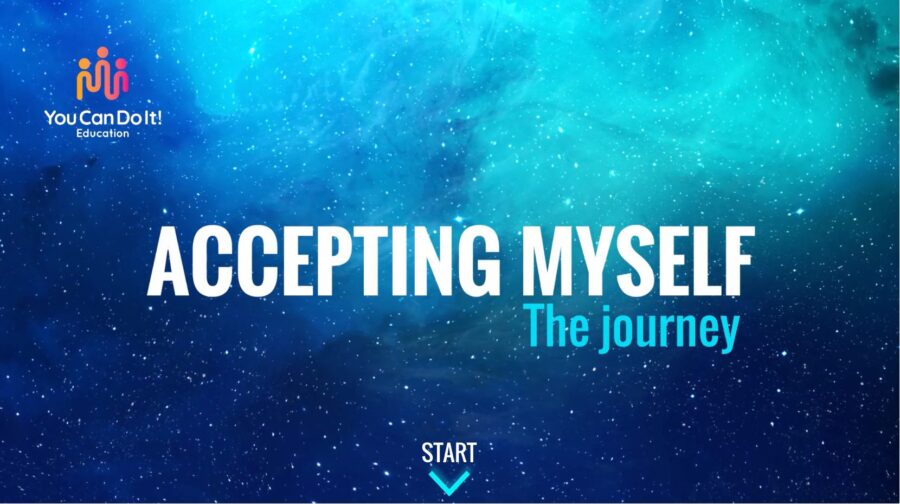Accepting Myself - self-acceptance student elearning program so they learn how to feel worthwhile no matter what