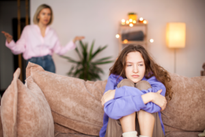 upset parent with child - parents need to be authentic and practice what they preach